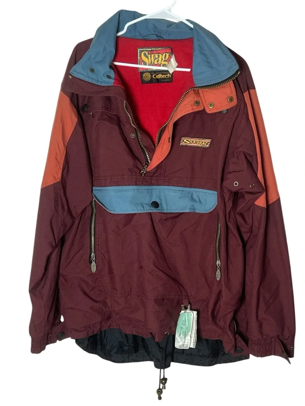 Swag vintage tri color canvas hi/low hem men’s ski jacket size XXL (54)